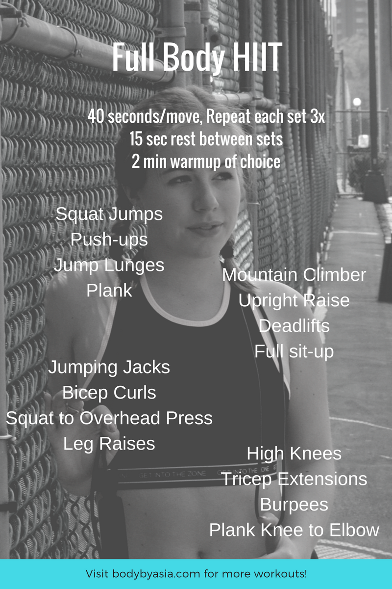 Full body cheap hiit workout women's